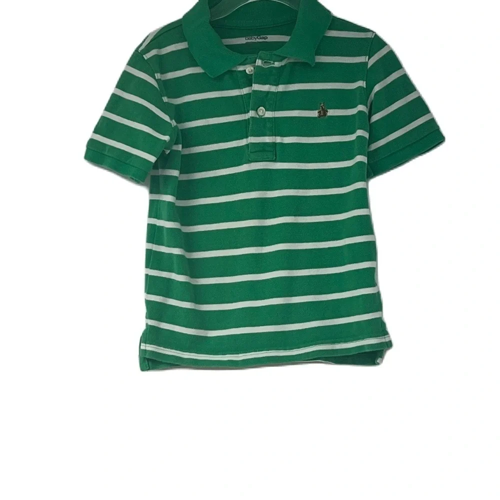 Bundle of 2 boys shortsleeve Gap Champs Polo green yellow blue tops size 4